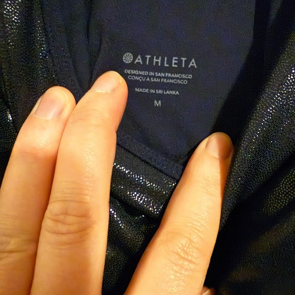 Athleta Simone Biles Collab Blue Crop Tank Top NWT size medium - Picture 5 of 5